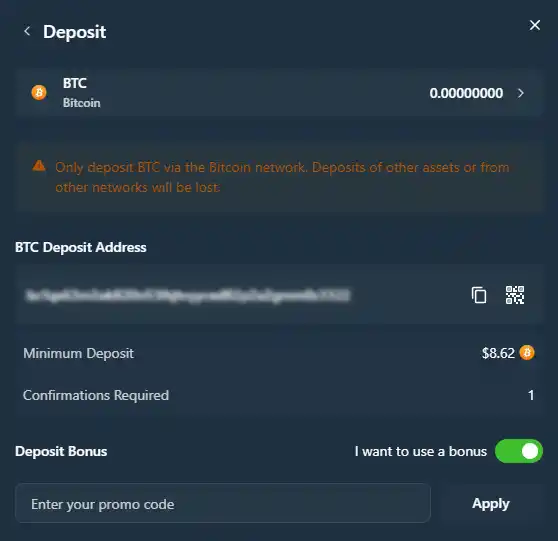Crypto wallet sending tokens through matching blockchain routes to a casino account